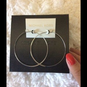 Michael Kors Silver Hoop Earrings