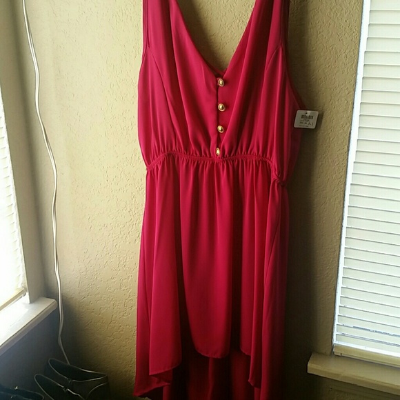 Pink high-low dress