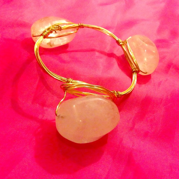 Bracelet  white rocks banded banglet