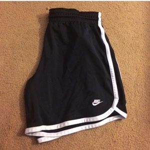 Black and white nike shorts