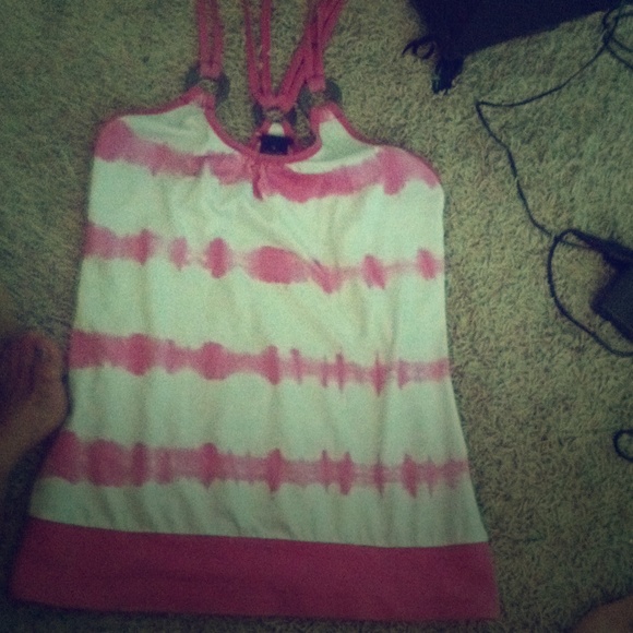 Striped pink long top