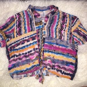 AA tribal print crop top