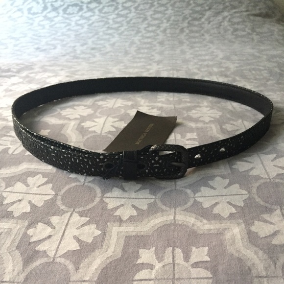 ?HP? Bottega Veneta Laser-Cut Leather Belt main image 4