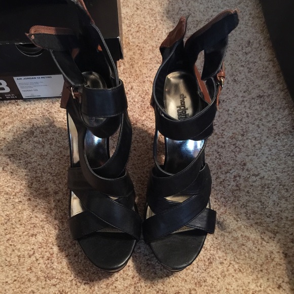 Black n brown heels