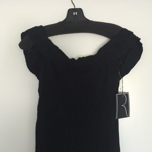Reformation NWT black off shoulder jumpsuit size M