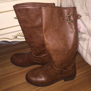 Tall brown boots