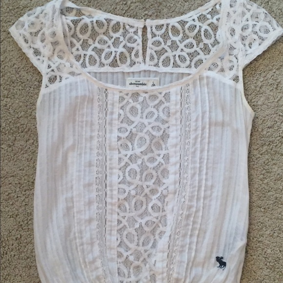 White lace shirt