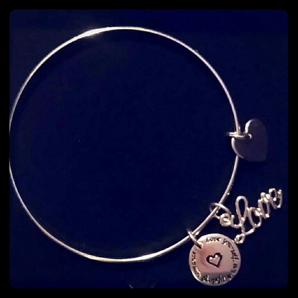 Silver love bracelet