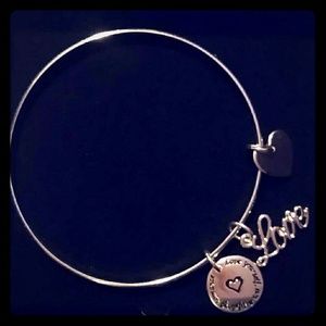 Silver love bracelet