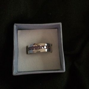 Sterling9.25 silver ring size 7 with amethyst