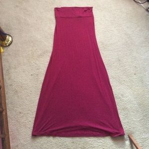 Burgundy Maxi Skirt