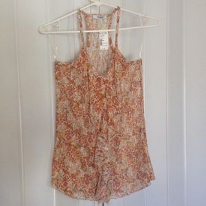 Floral see through stretchy top