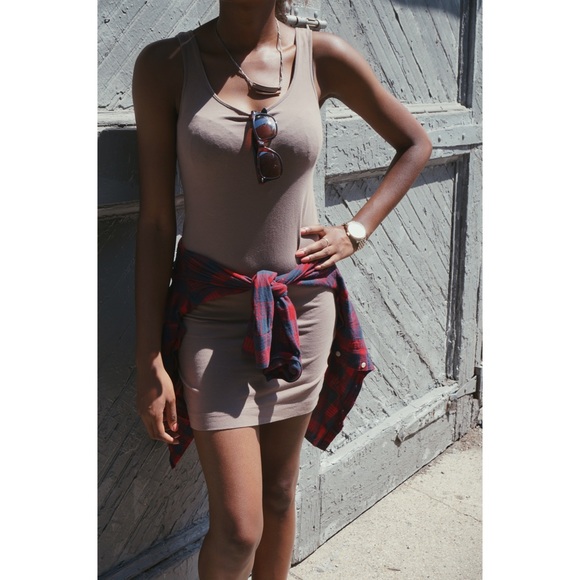 ||Tan Bodycon Dress|| H&M