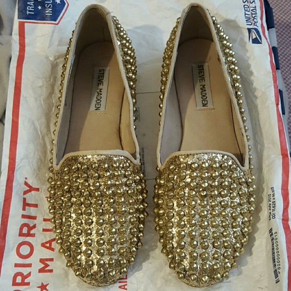 Steve Madden Studlyy Golden Flats