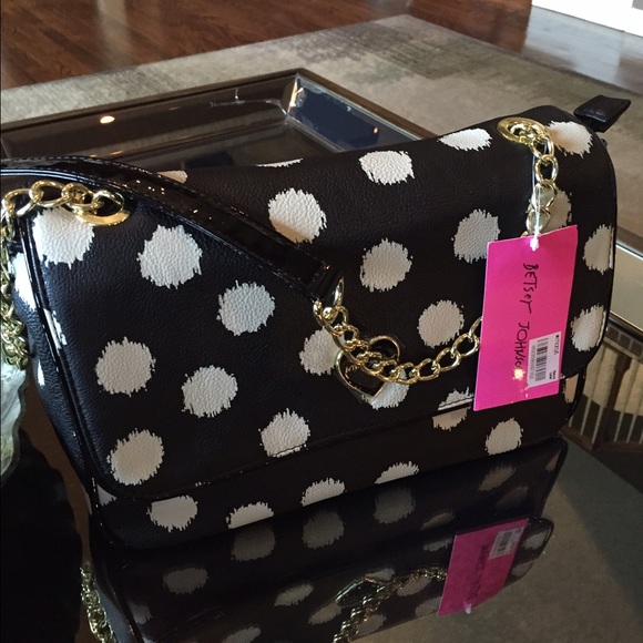 SOLD Brand-new Betsey Johnson polkadot handbag