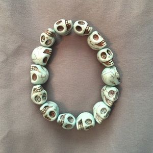 Turquoise skull bracelet