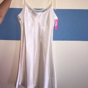 Soft to the touch ivory color gown