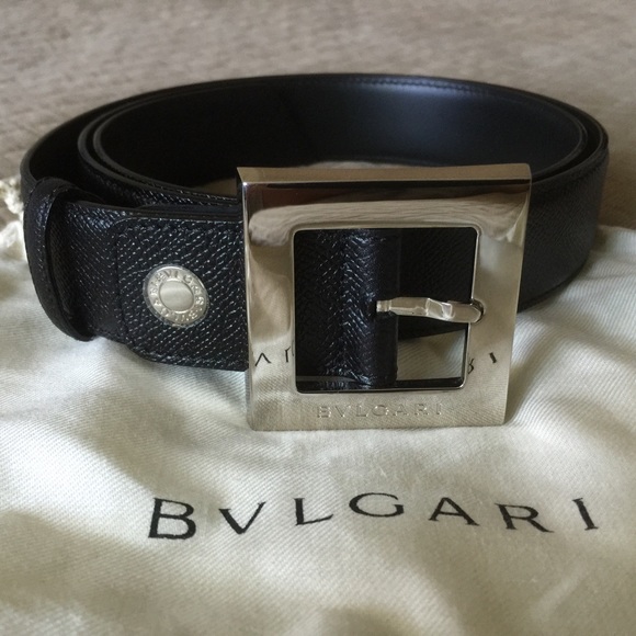 Bulgari grain calf leather belt - Black main image 4