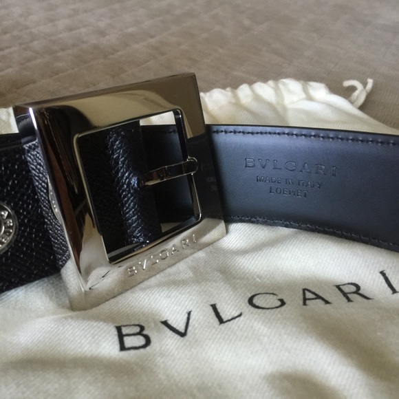 Bulgari grain calf leather belt - Black