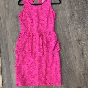 Laundry By Design Pink Peplum Cocktail Dress