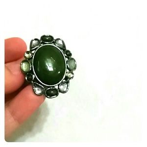 Olive Oval Elastic Ring!!