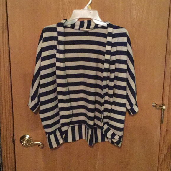Navy/white cardigan