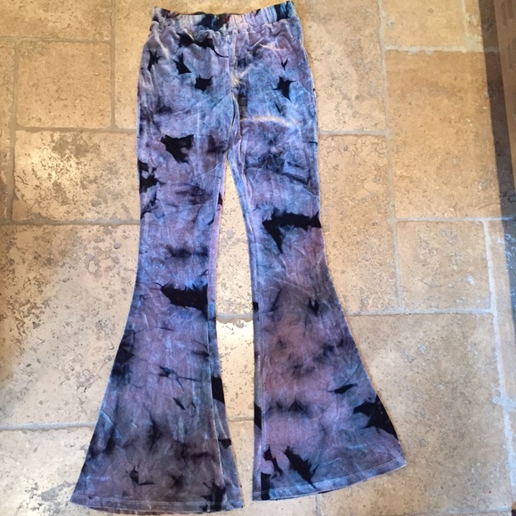 Gypsy Warrior Pants - Gypsy Warrior tie dyed velvet flares