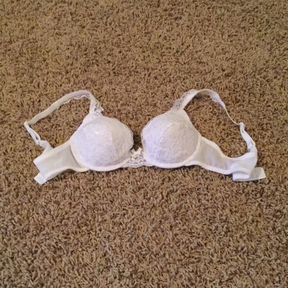 White lace push up bra