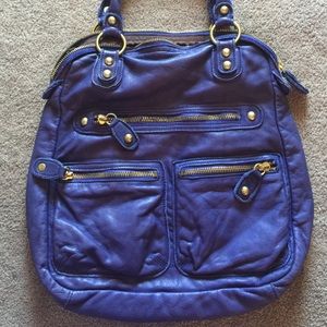 Linea Pelle Dylan Cobalt Tote Bag