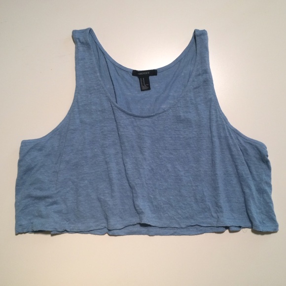Forever 21 Tops - 🌟$5🌟 Light Blue Crop Top