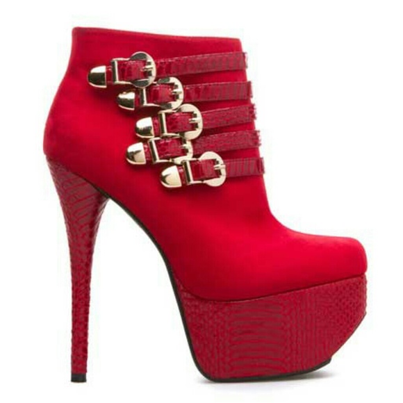 Shoe Dazzle Shoes - Limited Edition Gorgeous Bright Red Size 8 Booties