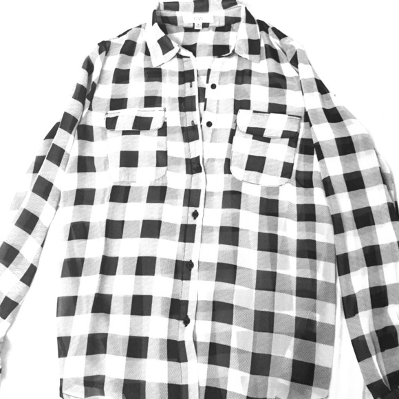 Black and White Plaid Flannel Rayon Material