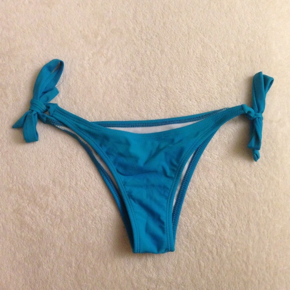 Blue turquoise cheeky bikini bottoms