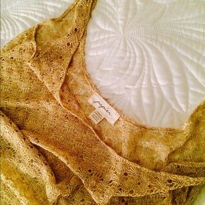 Anthropologie Tops - ✨SALE✨anthropologie | gold crochet tank top Anthropologie Tops - ✨SALE✨anthropologie | gold crochet tank top