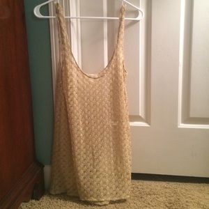 Anthropologie Tops - ✨SALE✨anthropologie | gold crochet tank top Anthropologie Tops - ✨SALE✨anthropologie | gold crochet tank top