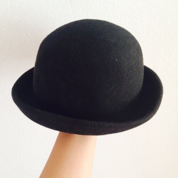 Black bowler hat