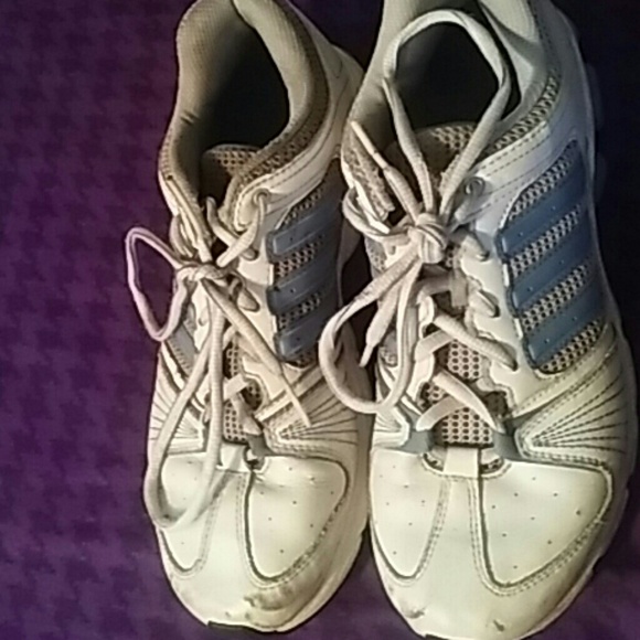 Adidas, white and blue, women's running shoes - Picture 1 of 4