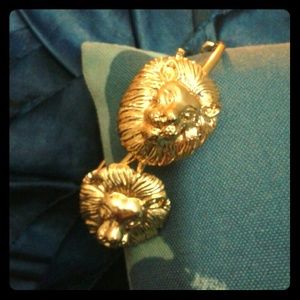 Gold lion hoops
