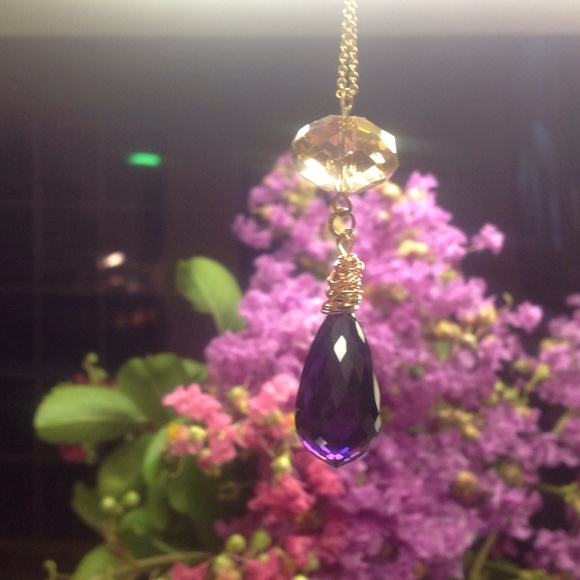 🌺AAA 22.56 ct. Amethyst Briolette unheated!