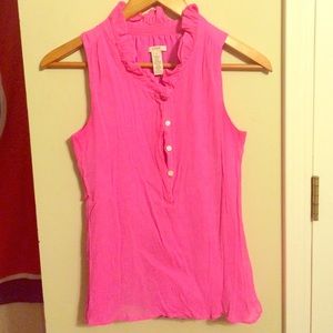 J.Crew Pink Silk tank top