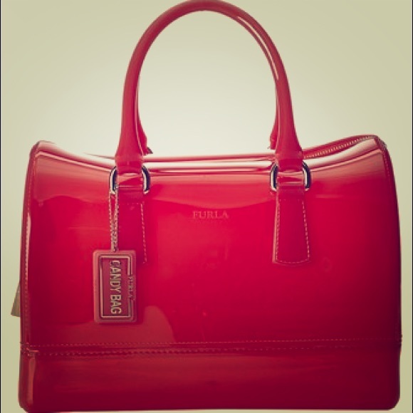 Furla Candy Red Bauletto Verve Satchel