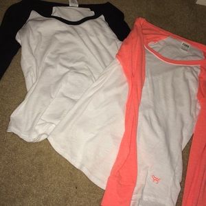 VS PINK long sleeve baseball tshirt