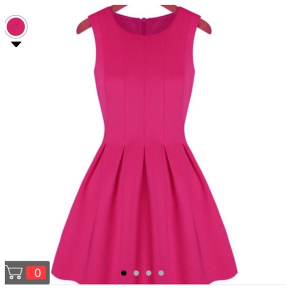 Hot Pink A-line Dress