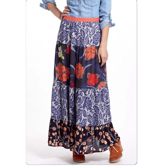 Anthropolgie Vanessa Virginia tiered maxi