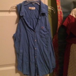 Blue Hollister fashion shirt