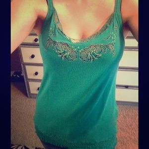 Embroidered tank