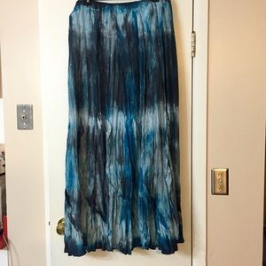Karen Kane - Turquoise/Blue/Grey Long Skirt