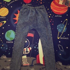 Denim harem pants