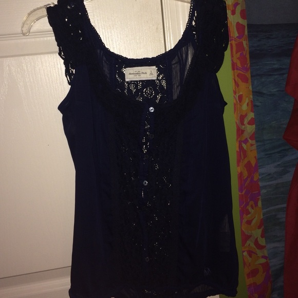 Navy Abercrombie fashion shirt.