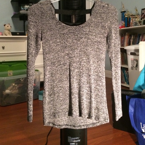 Grey caged back sweater